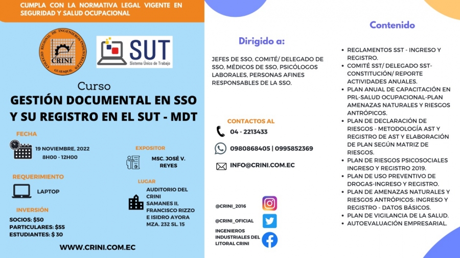 Cambio Fecha Curso Gestión Documental en SSO y su registro en el SUT -MDT