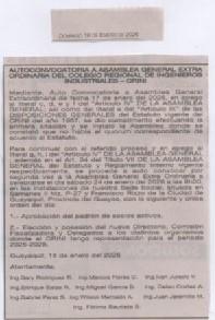 AUTO CONVOCATORIA A ASAMBLEA GENERAL DE SOCIOS