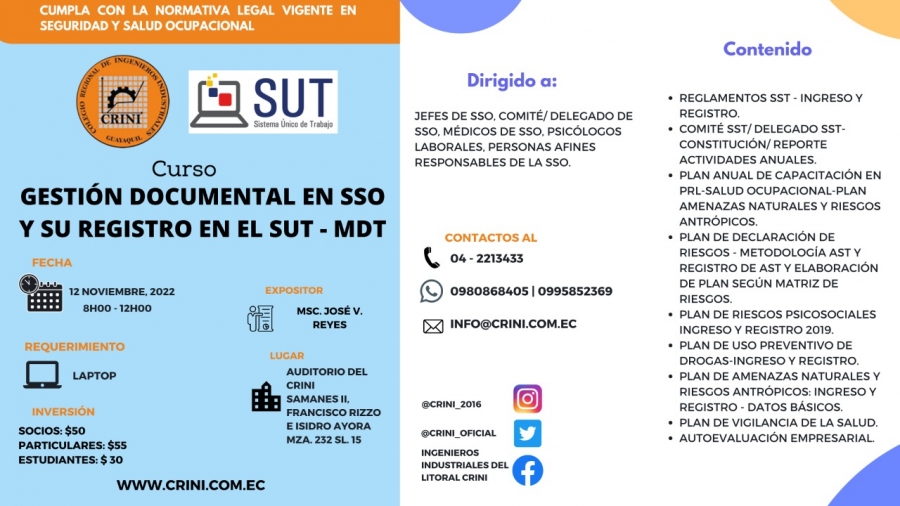 Gestión Documental en SSO y su Registro en el SUT -MDT